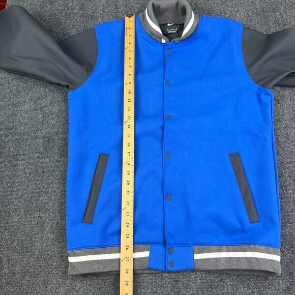 Nike Team Player Letterman Jacket Mens Medium (M) Blue Gray DJ5971-493 NWT - Picture 9 of 10